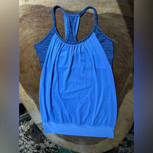 Women’s Lululemon No Limits Workout Tank Top Blue size 6 EUC